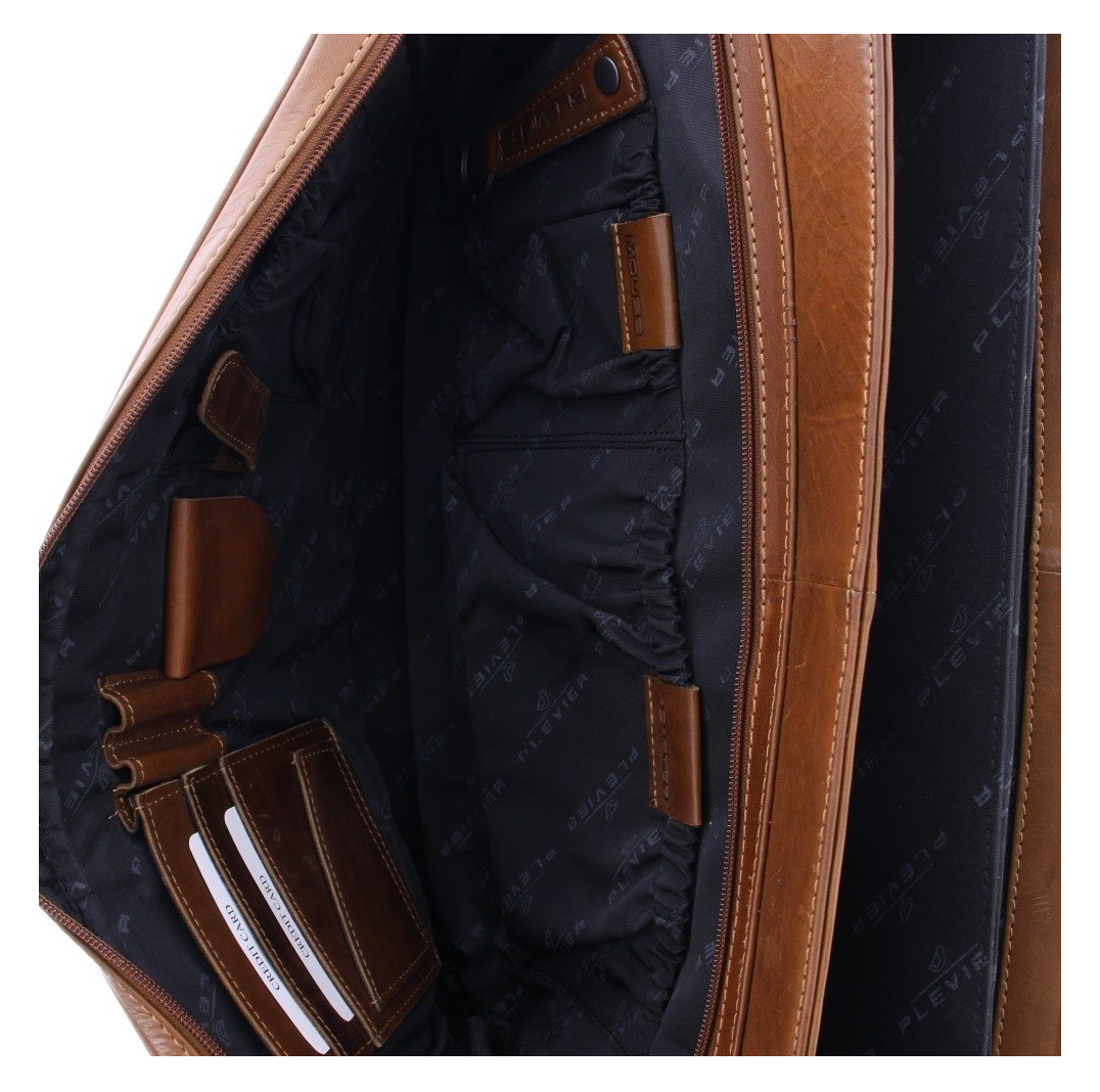 Plevier Navigator Decca Aktetas 2 vaks 17.3" bruin