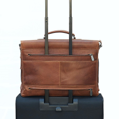 Plevier Navigator Decca Aktetas 2 vaks 17.3" bruin