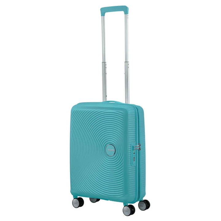American Tourister Soundbox Spinner 55 Expandable turquoise tonic