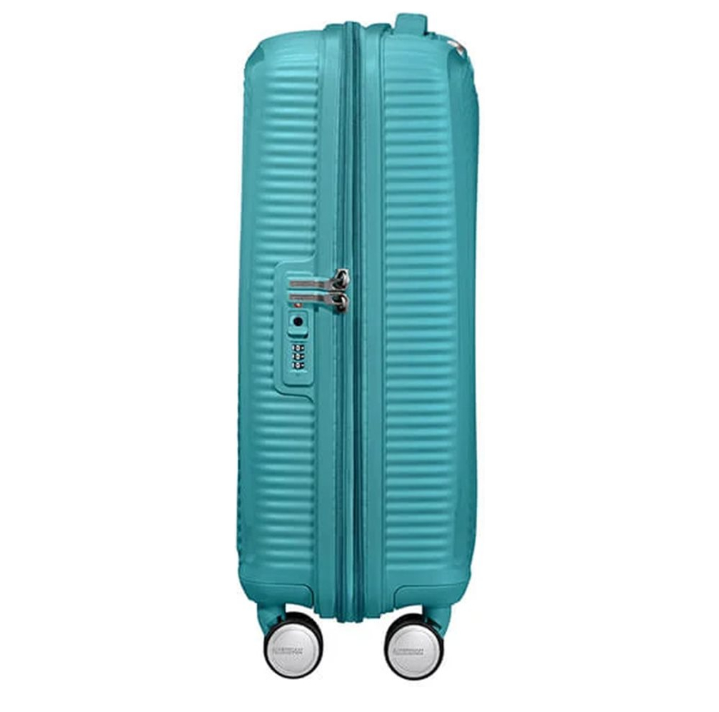 American Tourister Soundbox Spinner 55 Expandable turquoise tonic