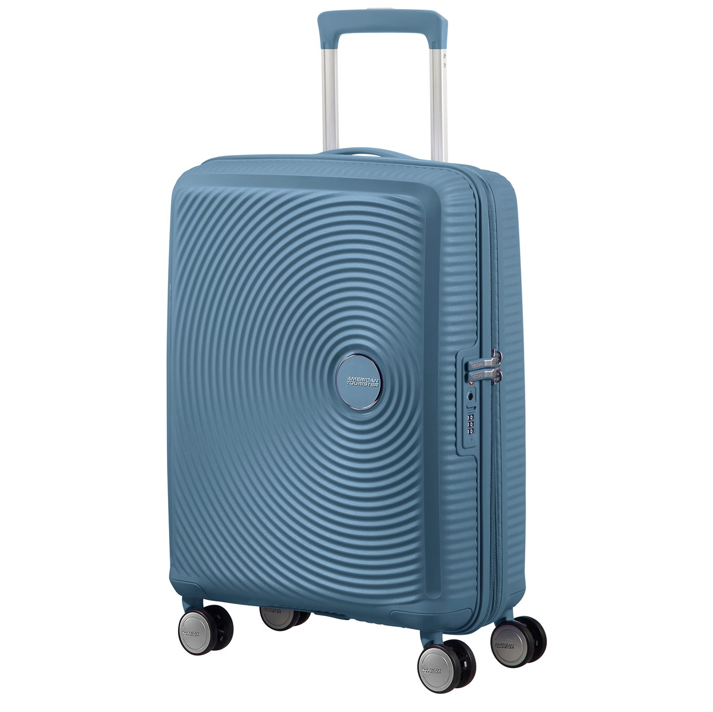 American Tourister Soundbox Spinner 55 Expandable stone blue