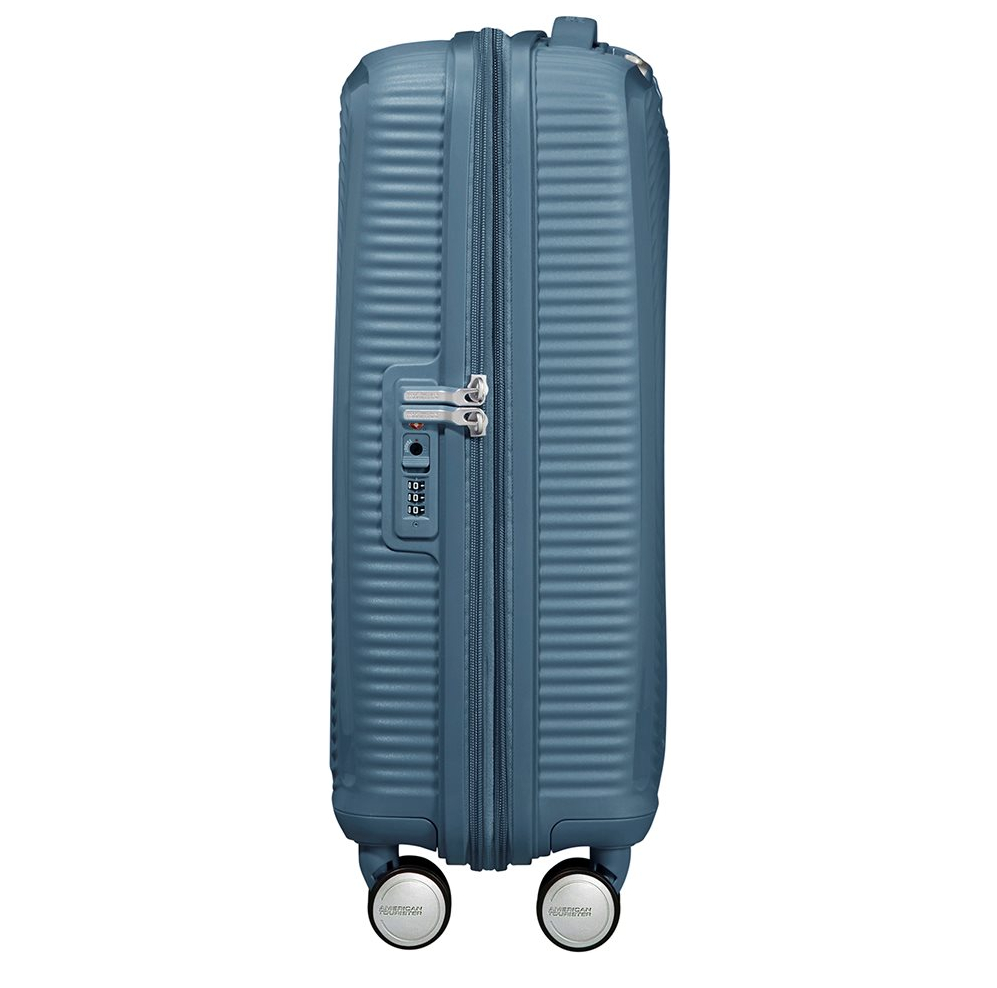 American Tourister Soundbox Spinner 55 Expandable stone blue