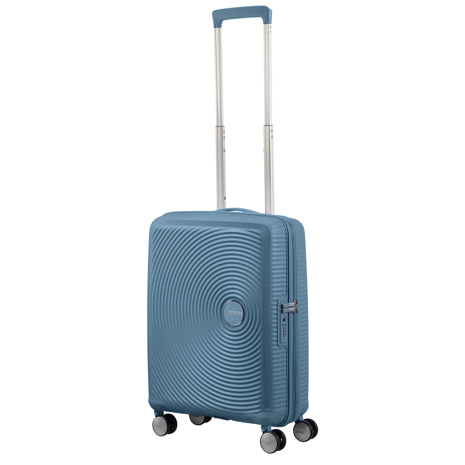 American Tourister Soundbox Spinner 55 Expandable stone blue