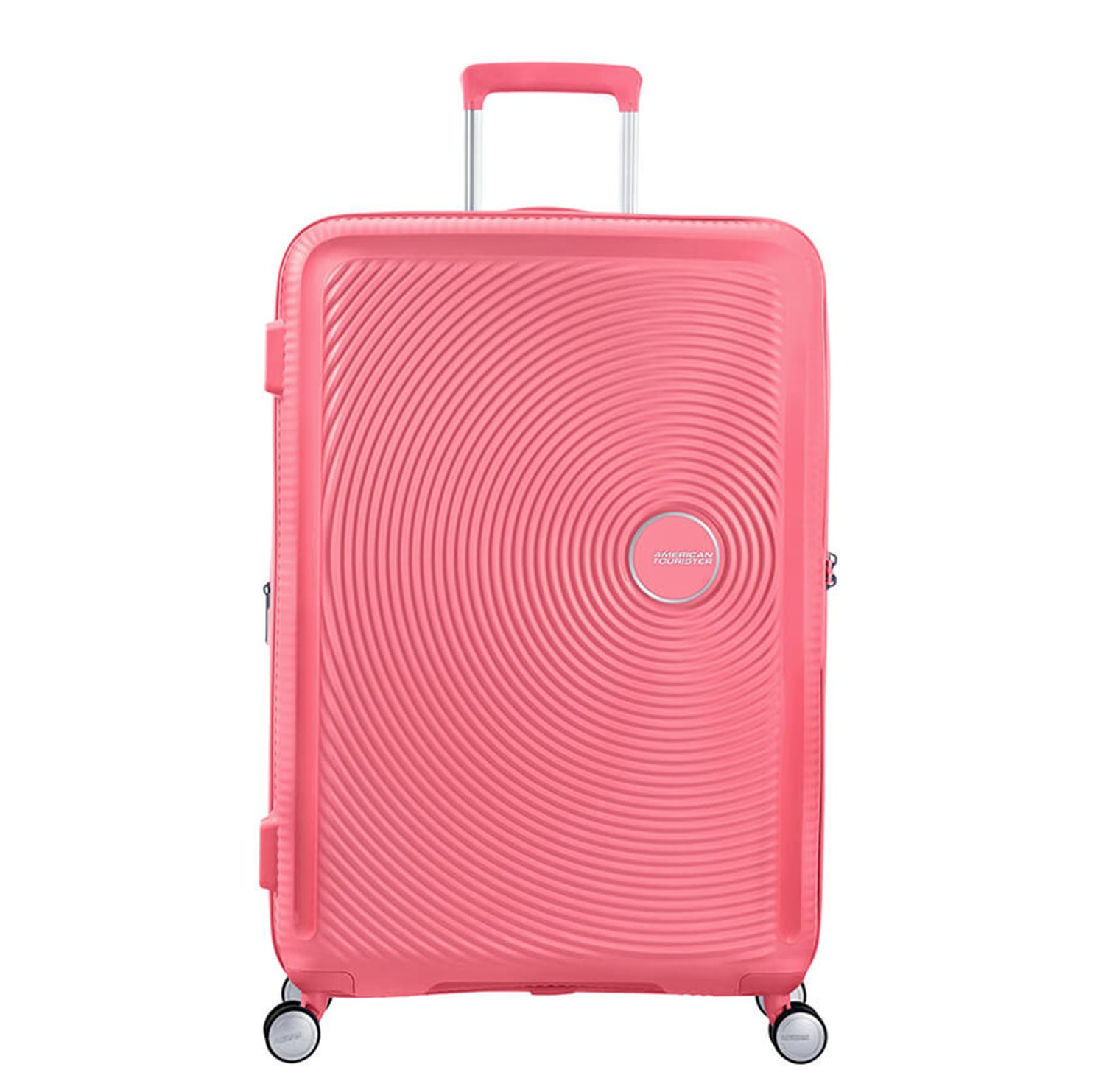 American Tourister Soundbox Spinner 77 Expandable sun kissed coral