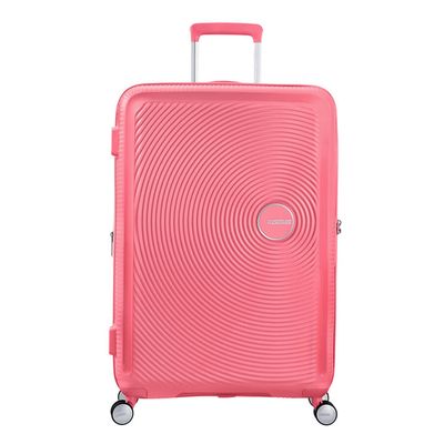 American Tourister Soundbox Spinner 77 Expandable sun kissed coral