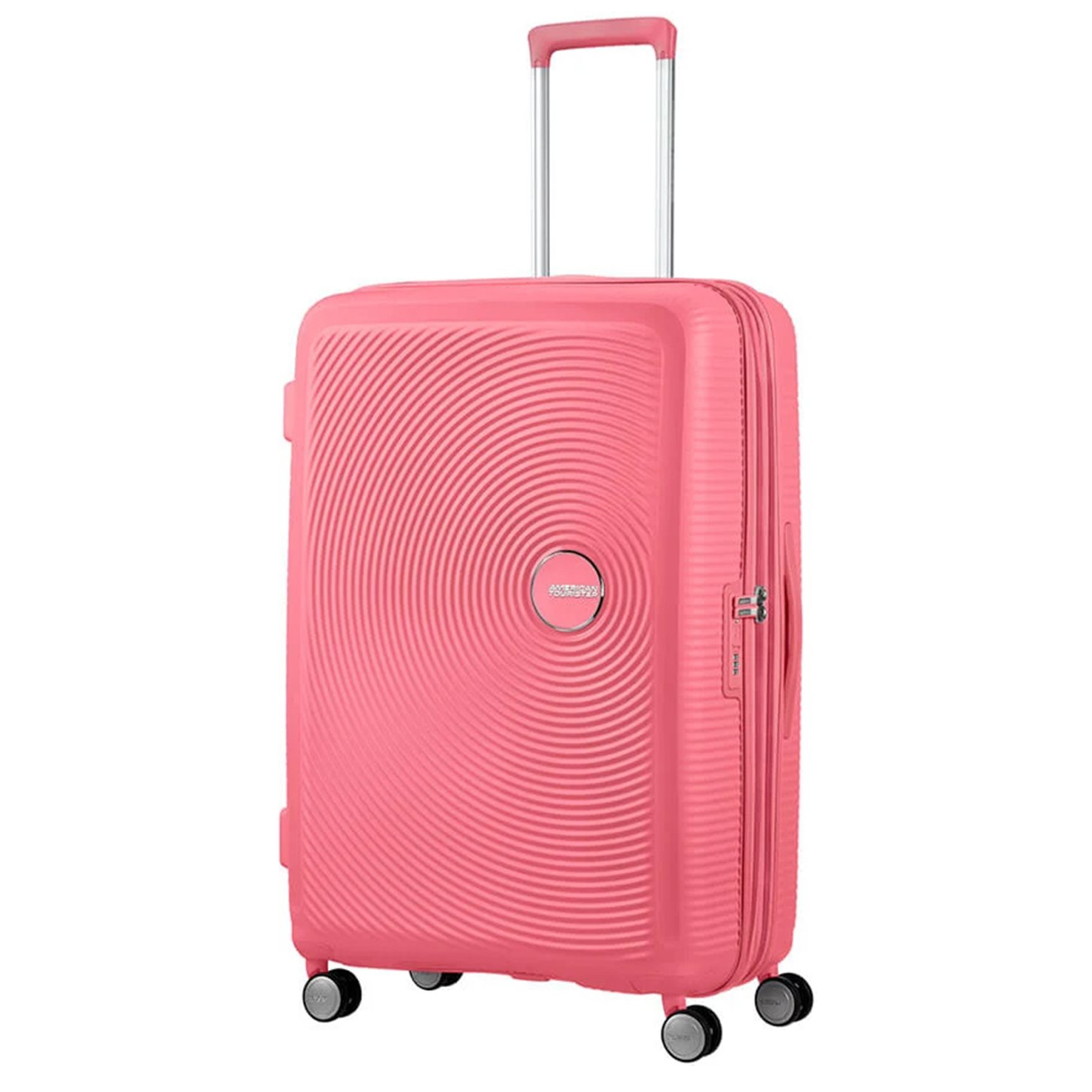 American Tourister Soundbox Spinner 77 Expandable sun kissed coral