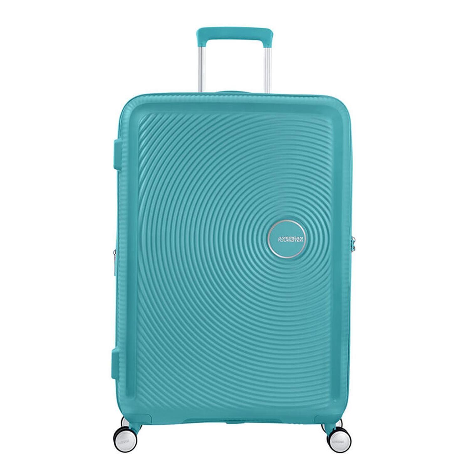 American Tourister Soundbox Spinner 77 Expandable turquoise tonic