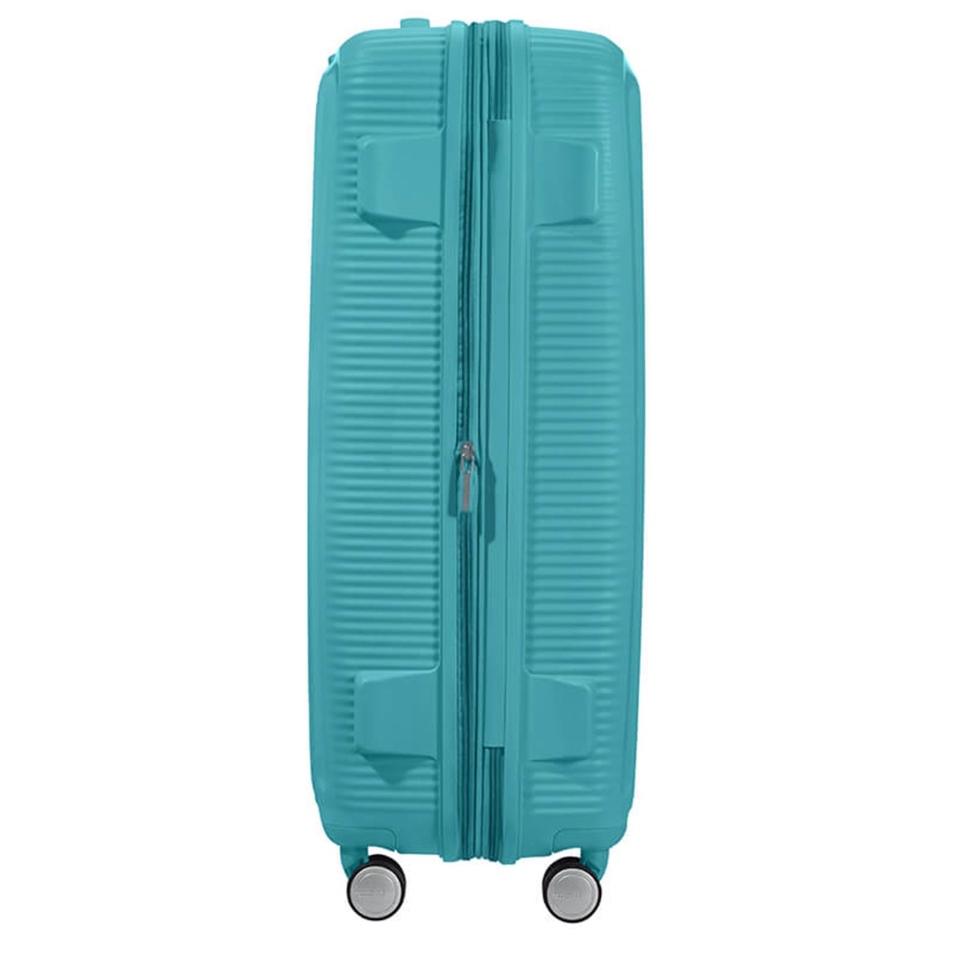 American Tourister Soundbox Spinner 77 Expandable turquoise tonic