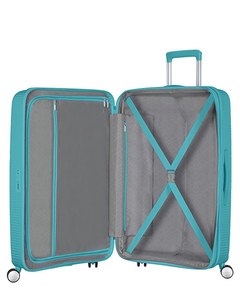 American Tourister Soundbox Spinner 77 Expandable turquoise tonic