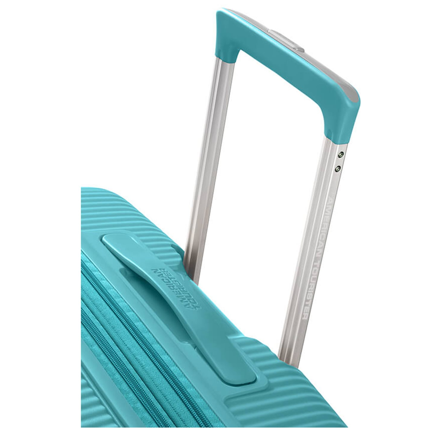 American Tourister Soundbox Spinner 77 Expandable turquoise tonic
