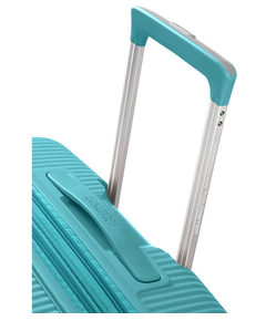 American Tourister Soundbox Spinner 77 Expandable turquoise tonic