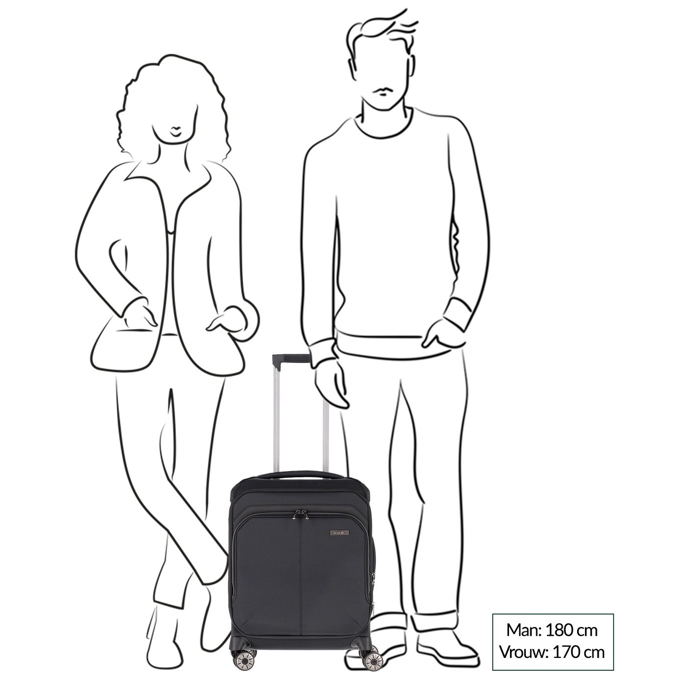 Travelite Priima 4w Trolley S Exp. black
