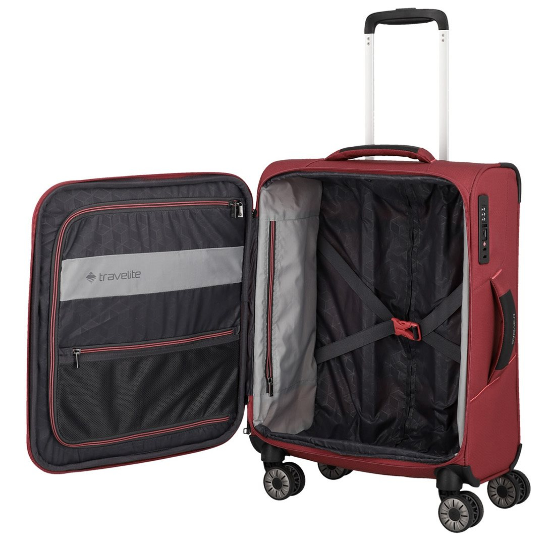 Travelite Skaii 4 Wheel Trolley S red