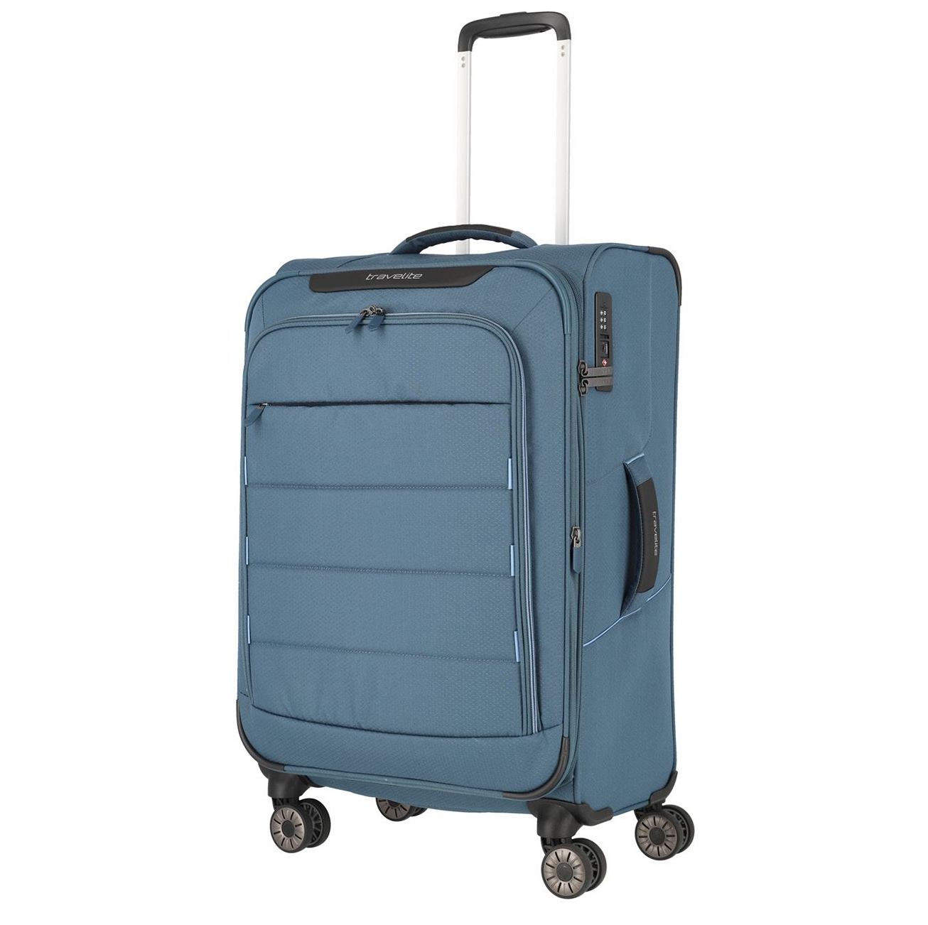 Travelite Skaii 4 Wheel Trolley M Expandable blue