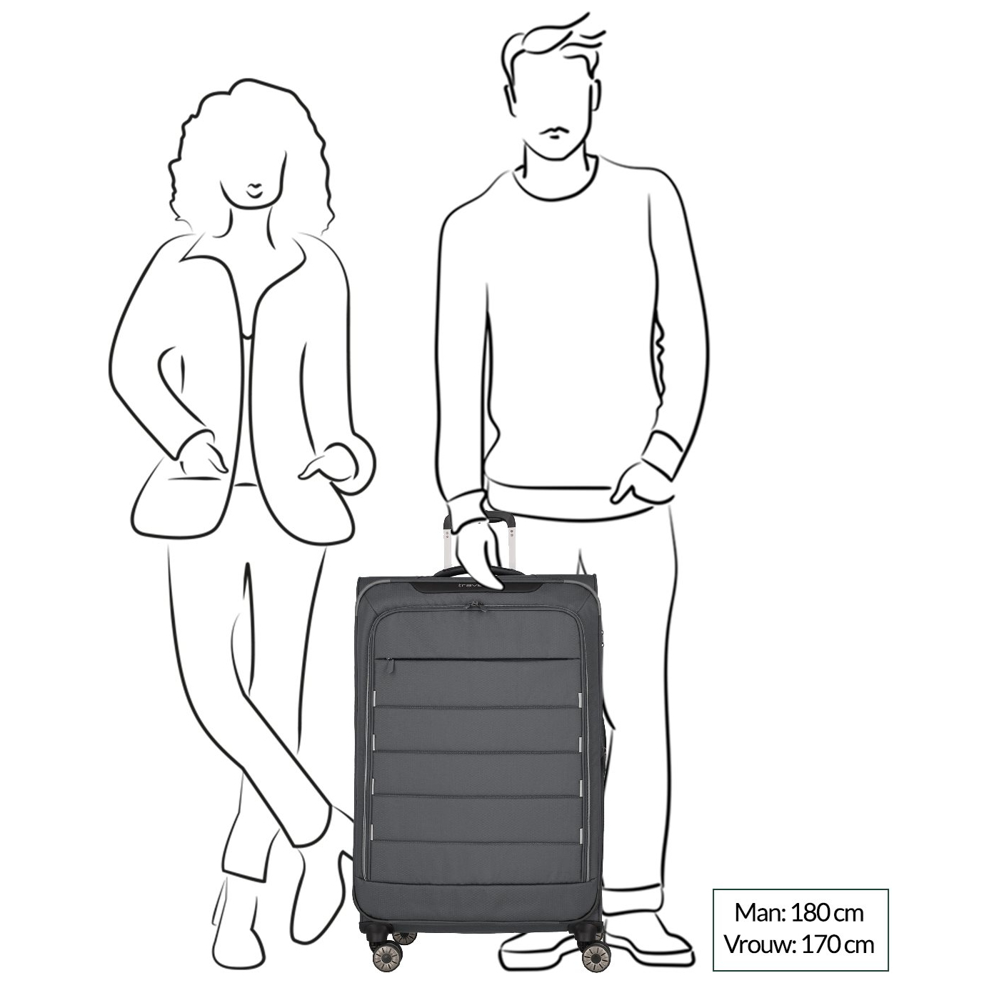 Travelite Skaii 4 Wheel Trolley L Expandable anthracite