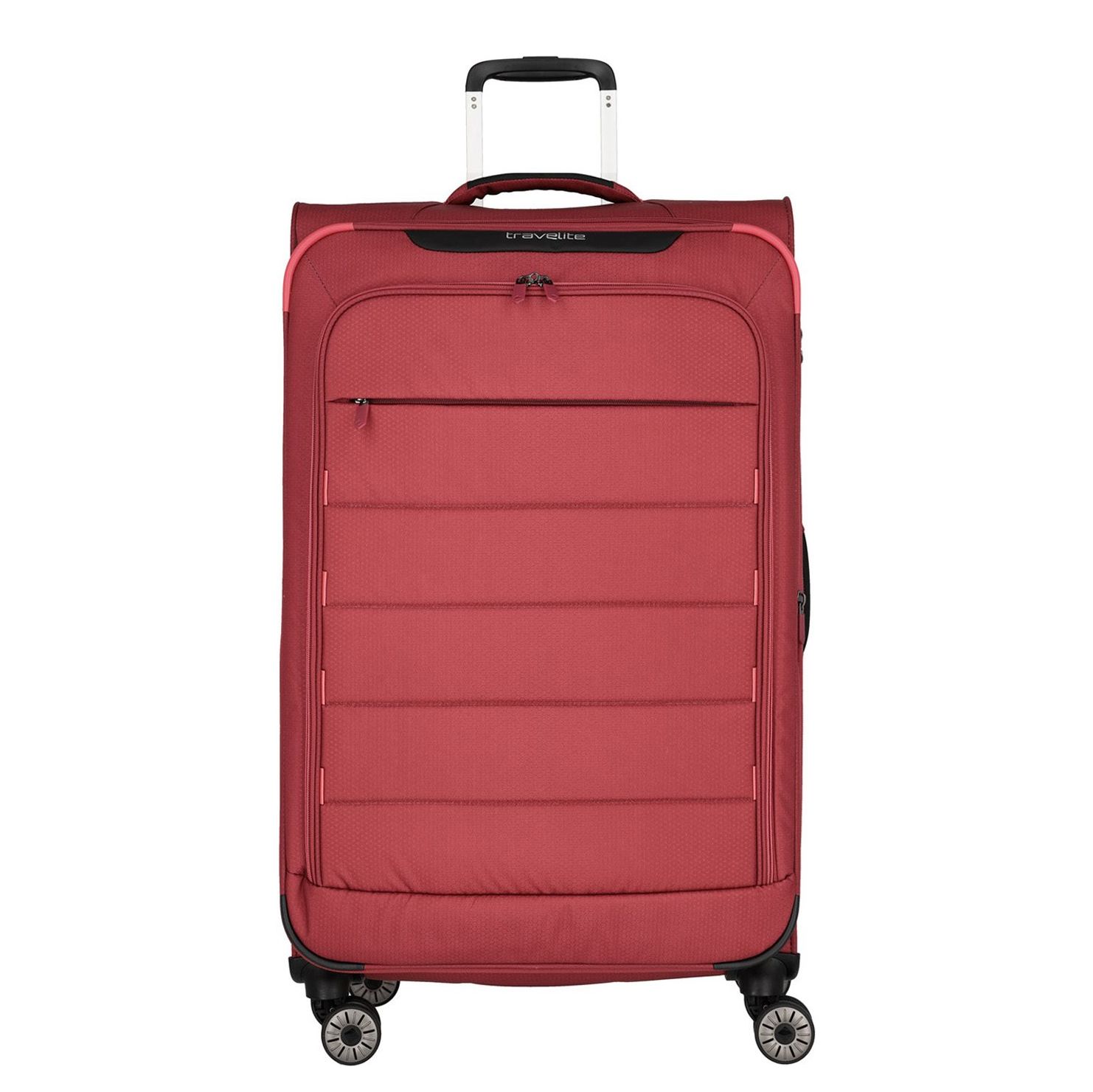 Travelite Skaii 4 Wiel Trolley L Expandable Red/Lightred