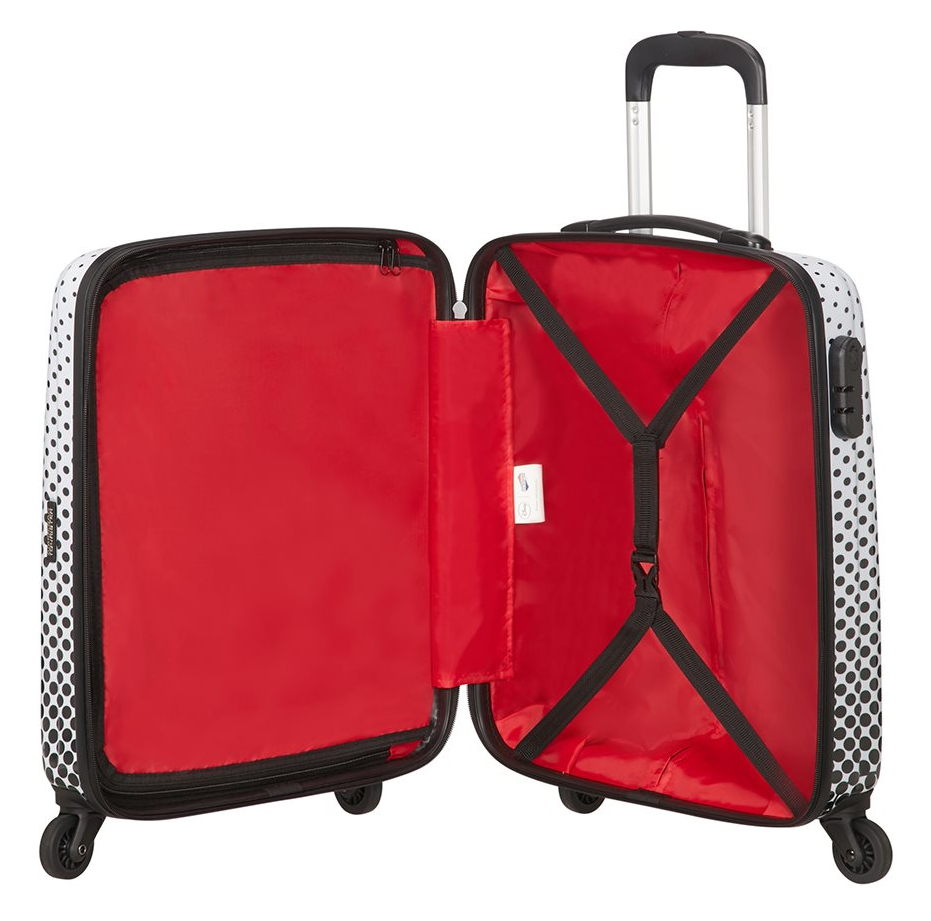 American Tourister Disney Legends Spinner 55 Alfatwist 2.0 mickey mouse polka dot