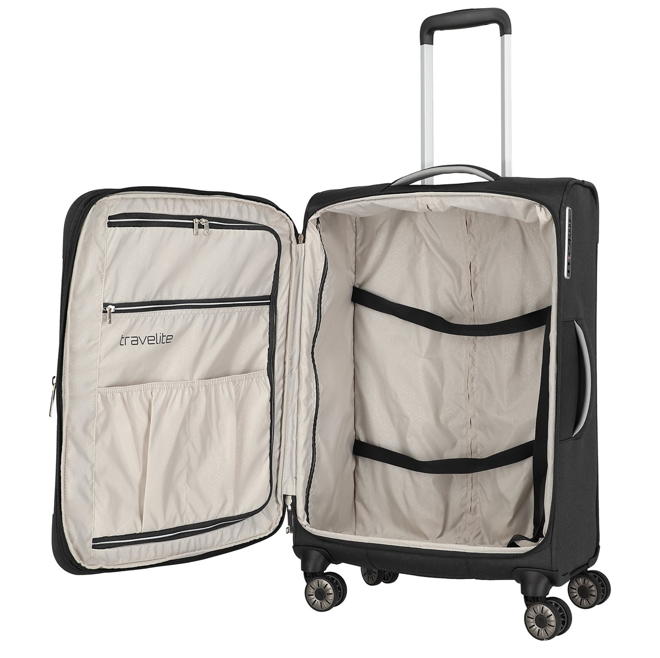 Travelite Miigo 4 Wheel Trolley M Expandable black