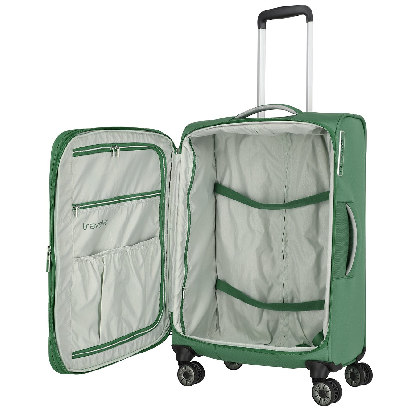 Travelite Miigo 4 Wheel Trolley M Expandable green