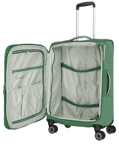 Travelite Miigo 4 Wheel Trolley M Expandable green