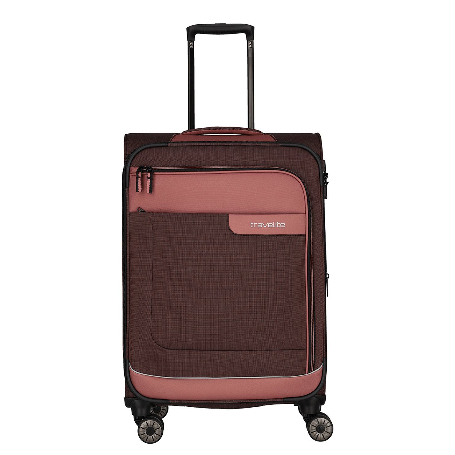 Travelite Viia 4 Wheel Trolley M Expandable rose