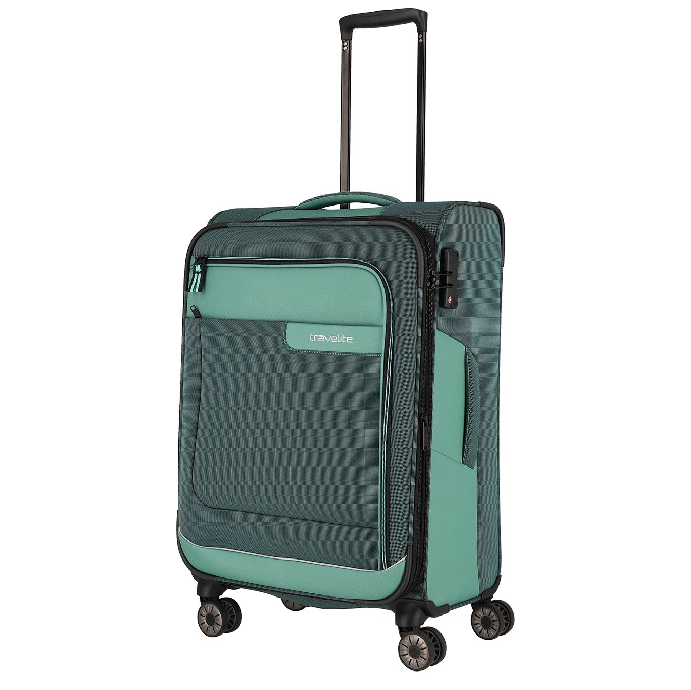 Travelite Viia 4 Wheel Trolley M Expandable green