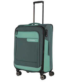 Travelite Viia 4 Wheel Trolley M Expandable green