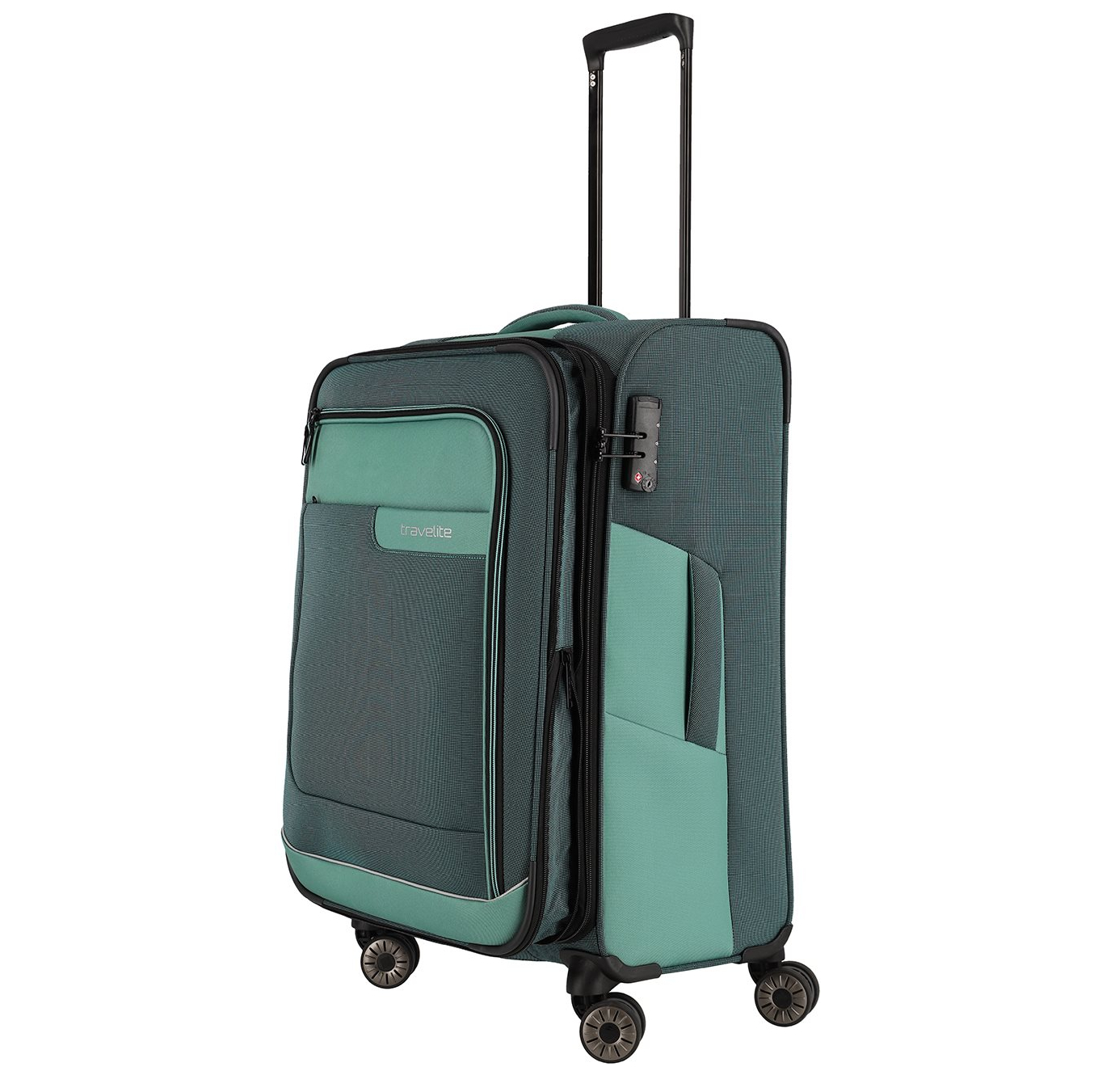 Travelite Viia 4 Wheel Trolley M Expandable green