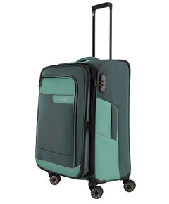 Travelite Viia 4 Wheel Trolley M Expandable green