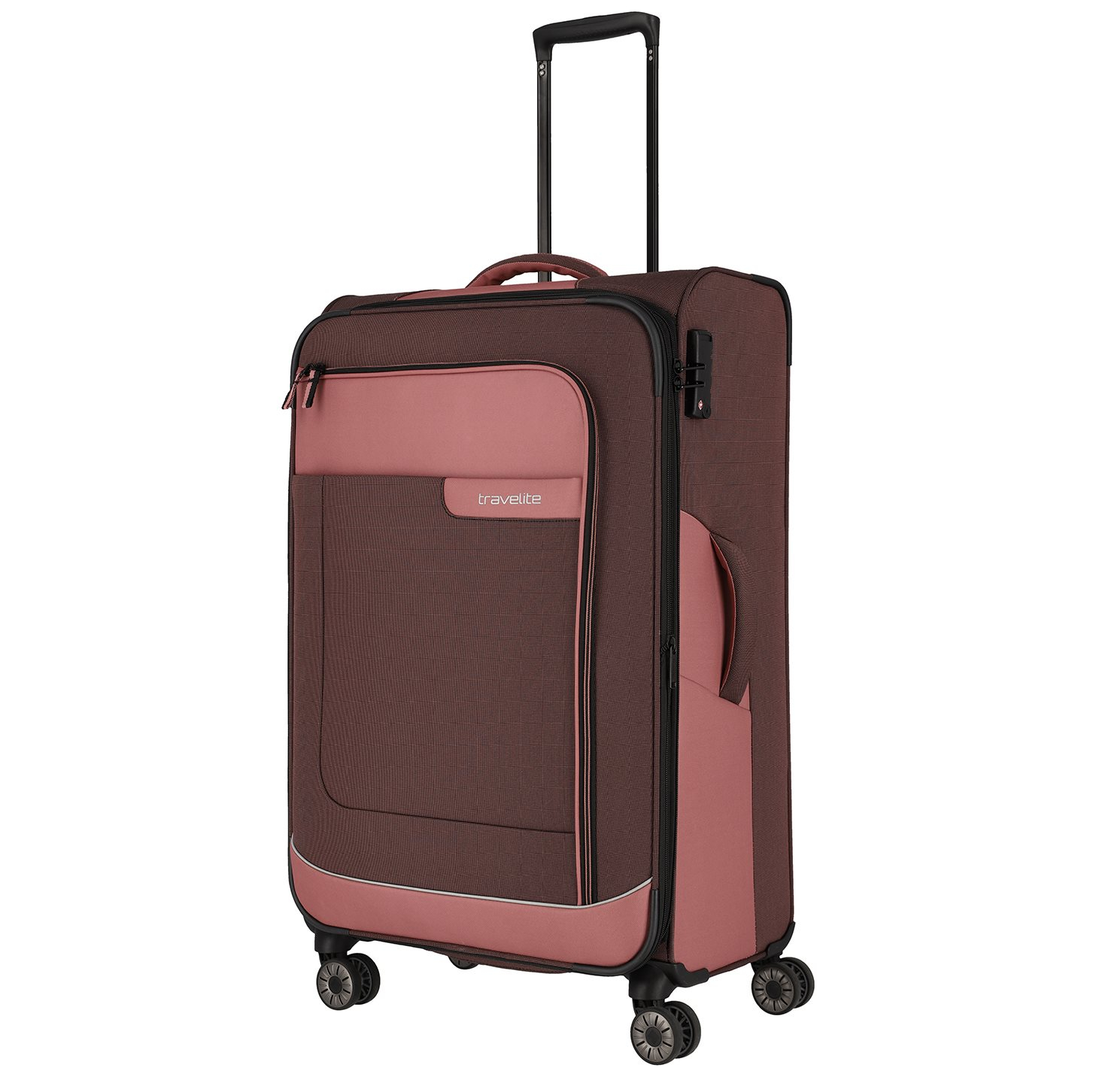 Travelite Viia 4 Wheel Trolley L Expandable rose