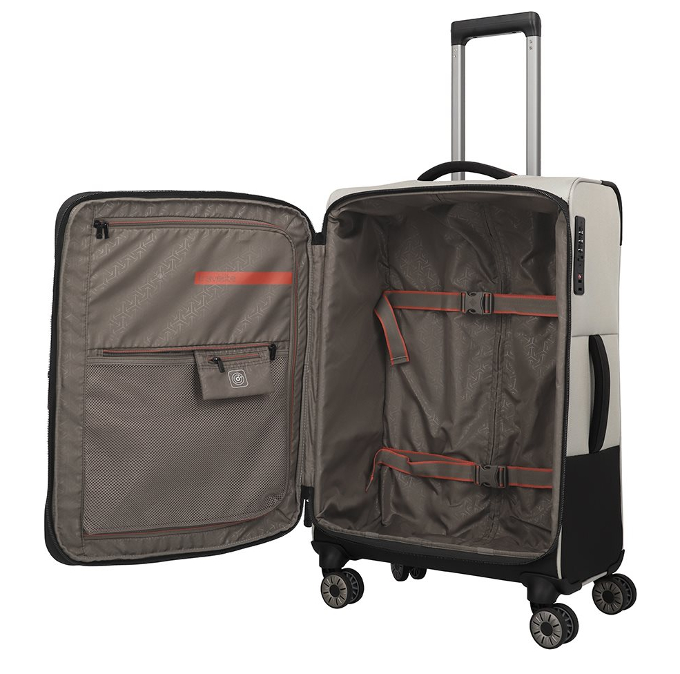 Travelite Crosslite 5.0 4w Trolley M white sand