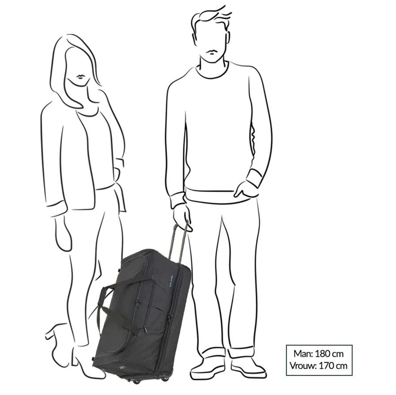 Travelite Basics Wheeled Duffle 55 Expandable black