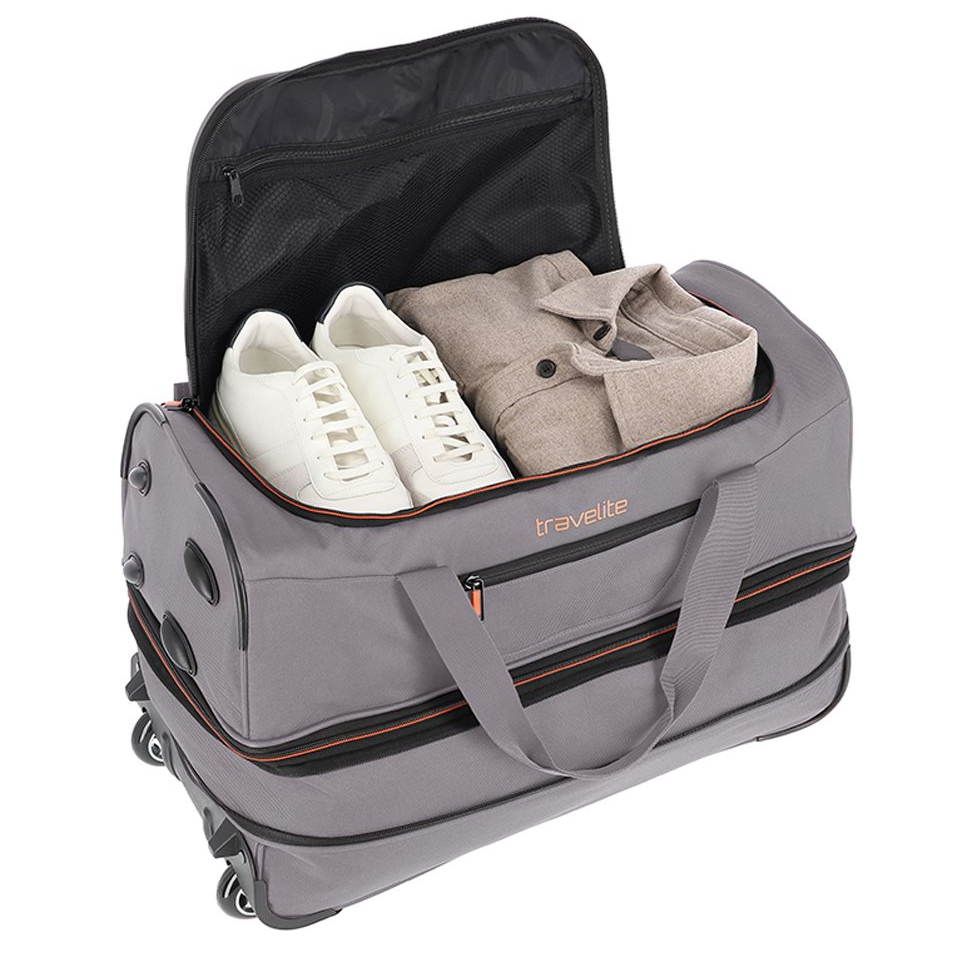 Travelite Basics Wheeled Duffle 55 Expandable grey