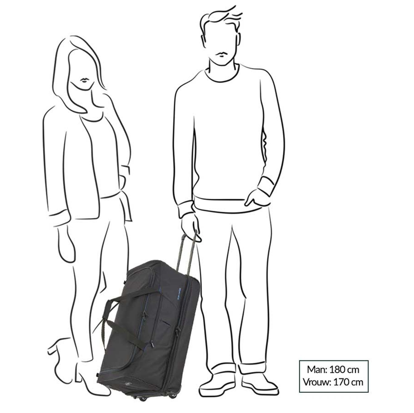 Travelite Basics Wheeled Duffle 55 Expandable marine