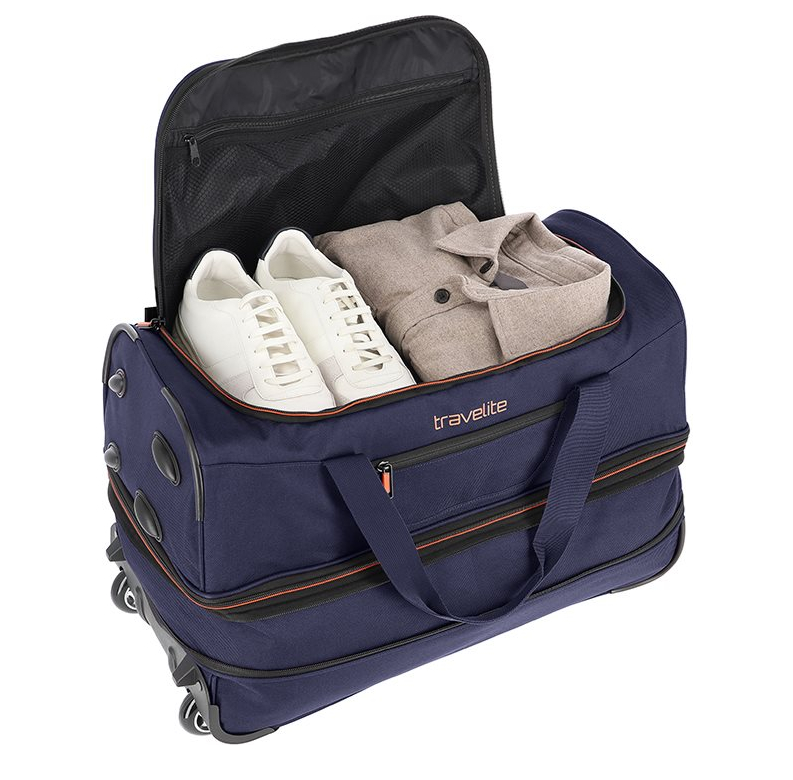 Travelite Basics Wheeled Duffle 55 Expandable marine