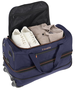 Travelite Basics Wheeled Duffle 55 Expandable marine