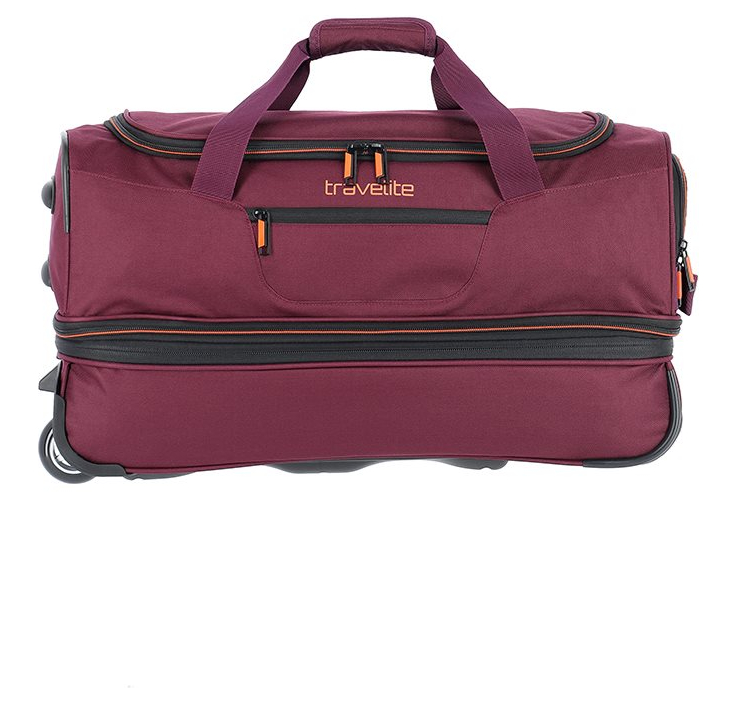 Travelite Basics Wheeled Duffle 55 Expandable dark red
