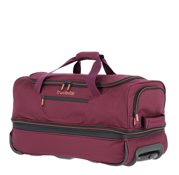 Travelite Basics Wheeled Duffle 55 Expandable dark red