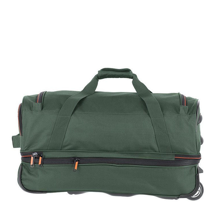 Travelite Basics Wheeled Duffle 55 Expandable dark green