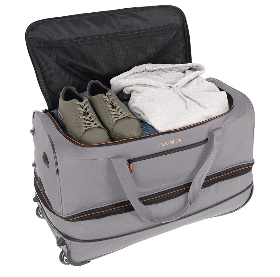 Travelite Basics Wheeled Duffle 70 Expandable grey
