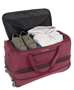 Travelite Basics Wheeled Duffle 70 Expandable dark red