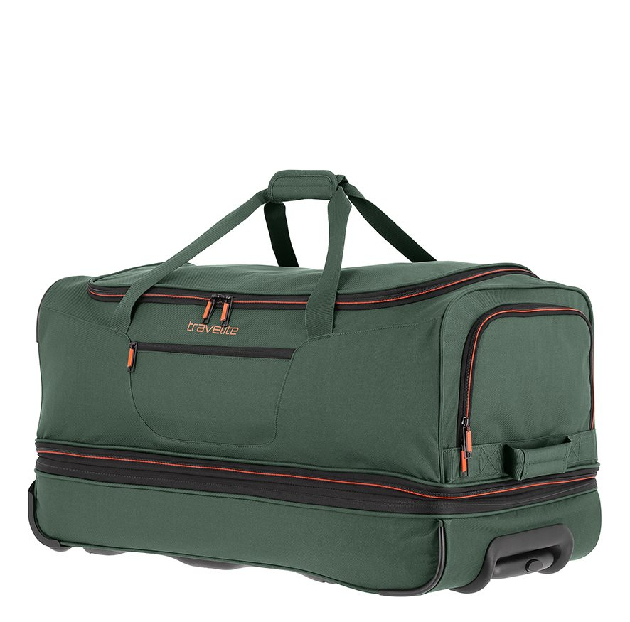 Travelite Basics Wheeled Duffle 70 Expandable dark green