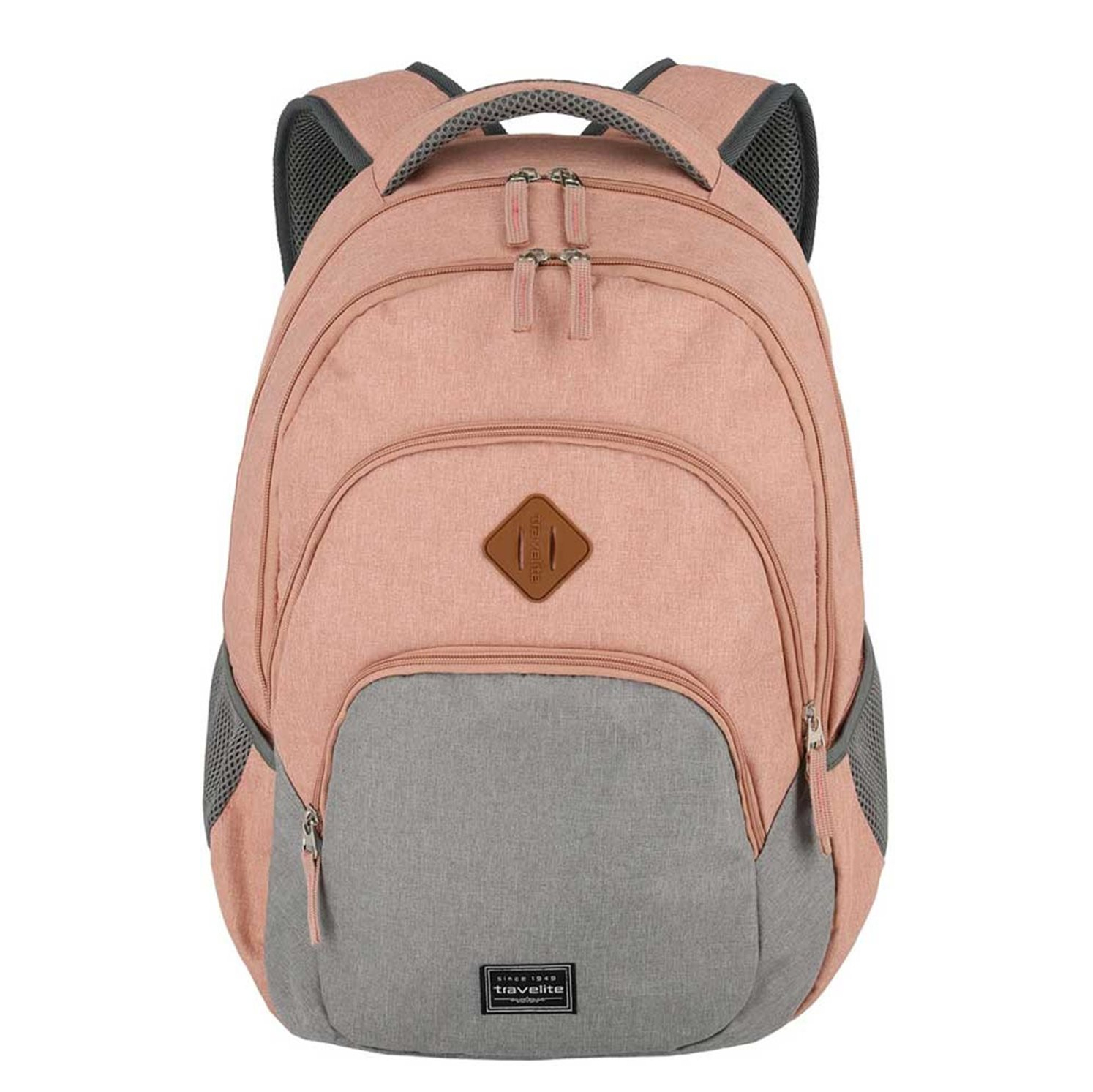 Travelite Basics Backpack Melange rose/grey