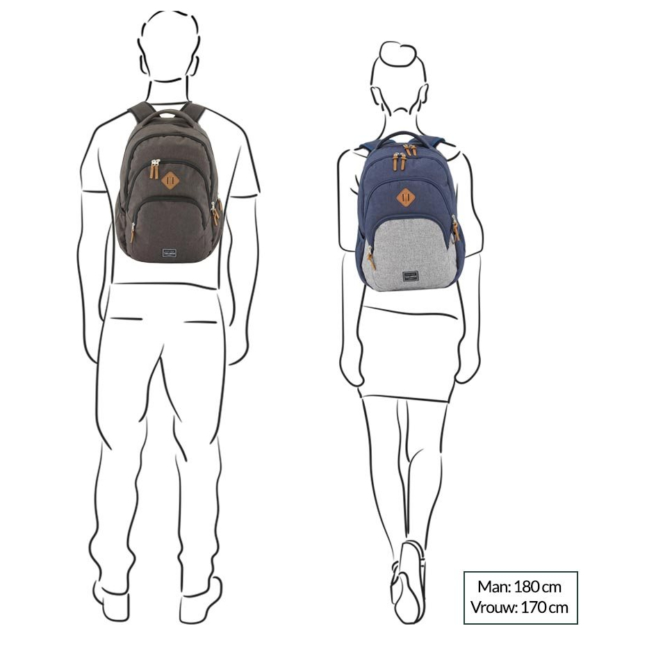 Travelite Basics Backpack Melange rose/grey