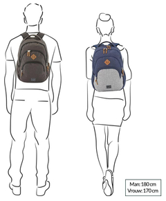 Travelite Basics Backpack Melange rose/grey