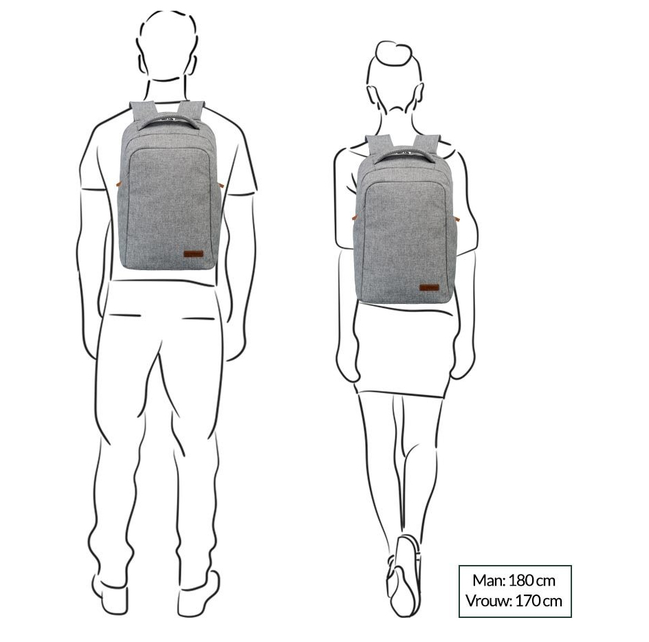 Travelite Basics Safety Backpack light grey