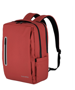 Travelite Basics Boxy Backpack red
