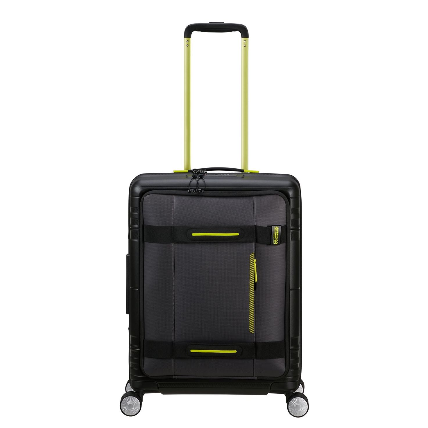 American Tourister Hello Cabin Spinner 55 EXP Coated black/lime