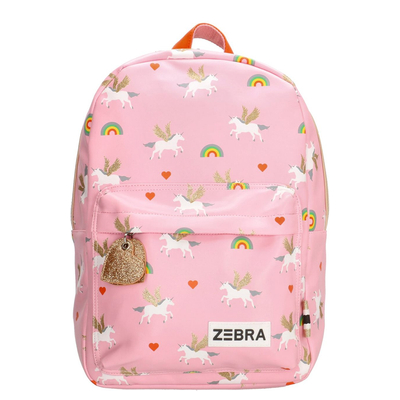 Zebra Trends Girls Rugzak M Unicorn Love pink