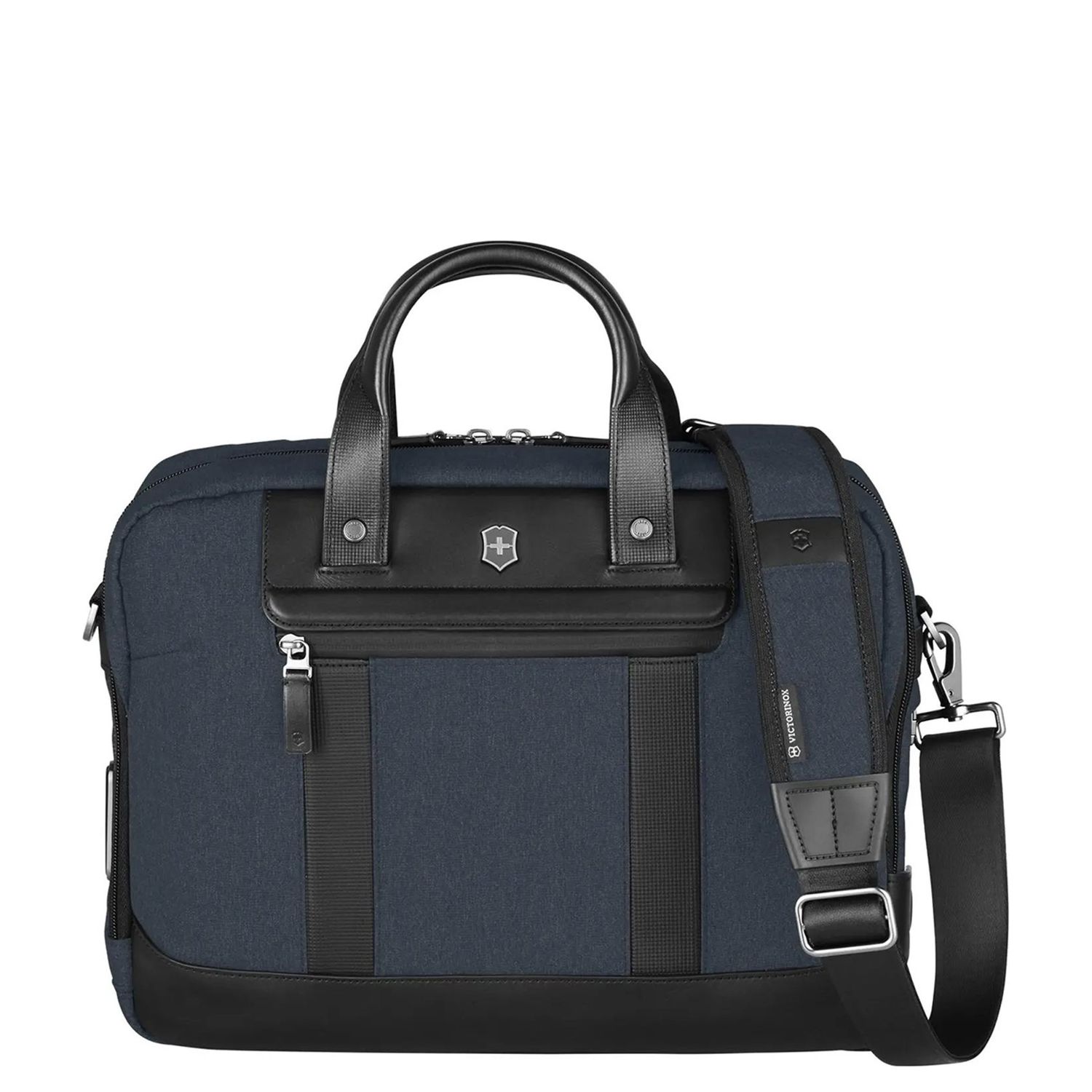 Victorinox schoudertas zwart en blauw